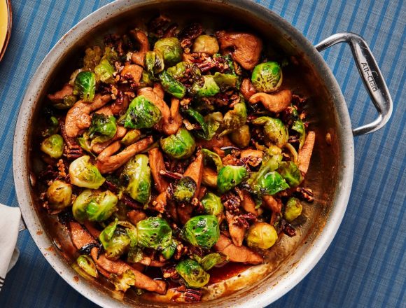 Resep Ayam Maple Bourbon dengan Kubis Brussel