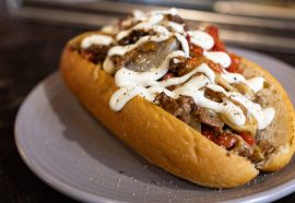 Untuk Steak Keju Philly Tradisional